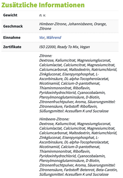 Sportgetränk mit MAGNESIUM + KALIUM